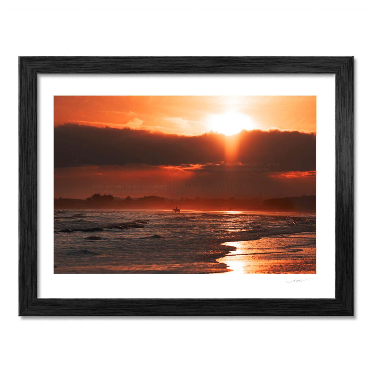 Nua Photography Print Horse Rider at Sunset on Rush South beach