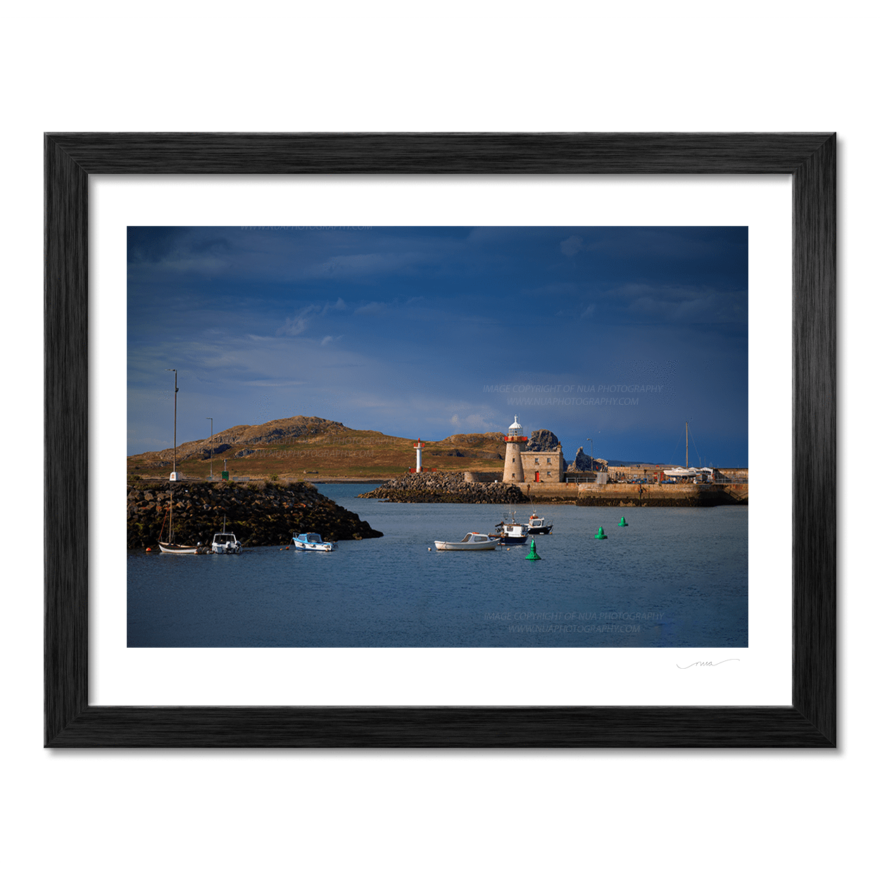 Nua Photography Print Howth harbour and irelands eye