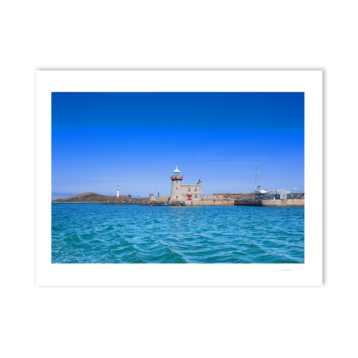 Nua Photography Print Howth light house from the harbour