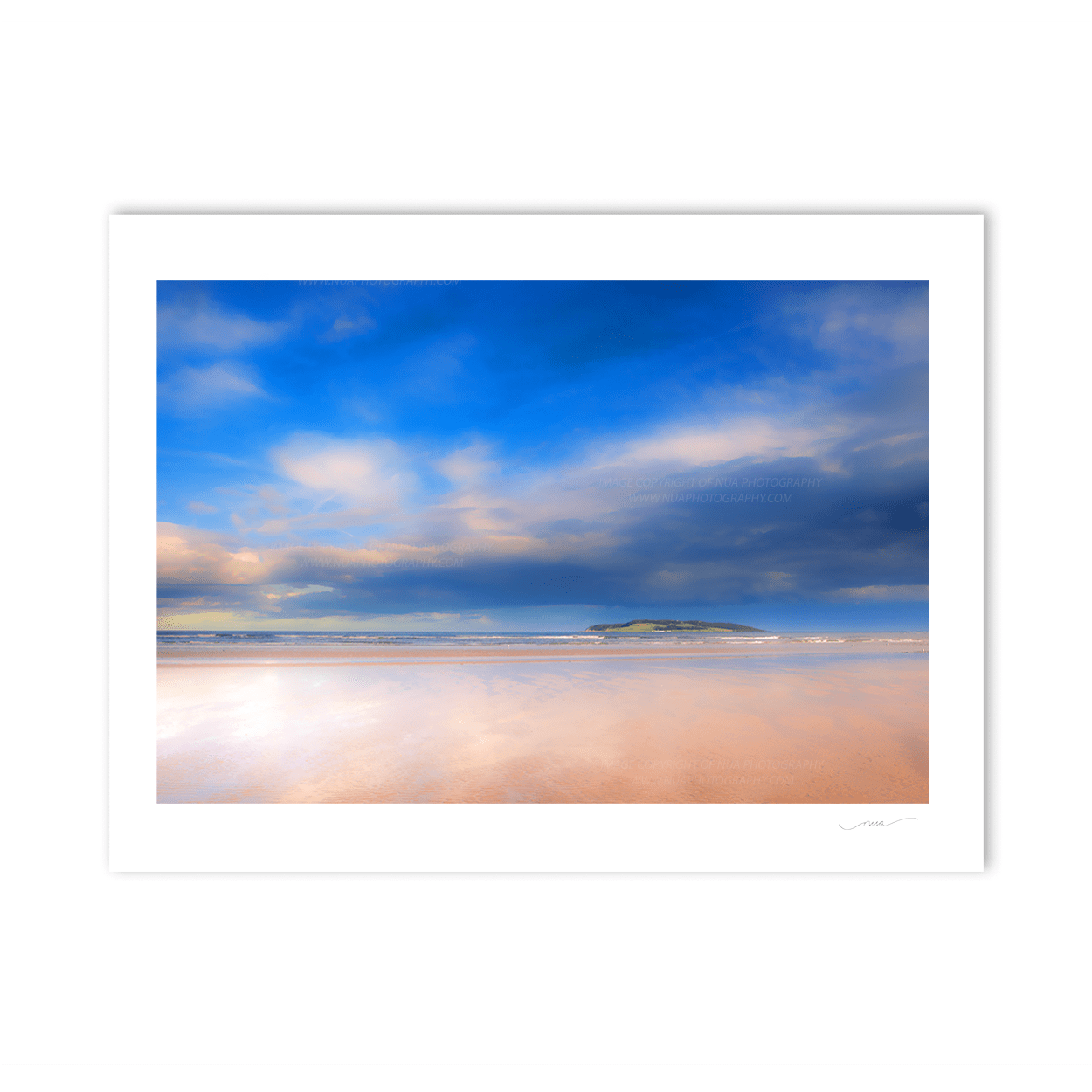 Nua Photography Print Lambay Island from Portrane Beach