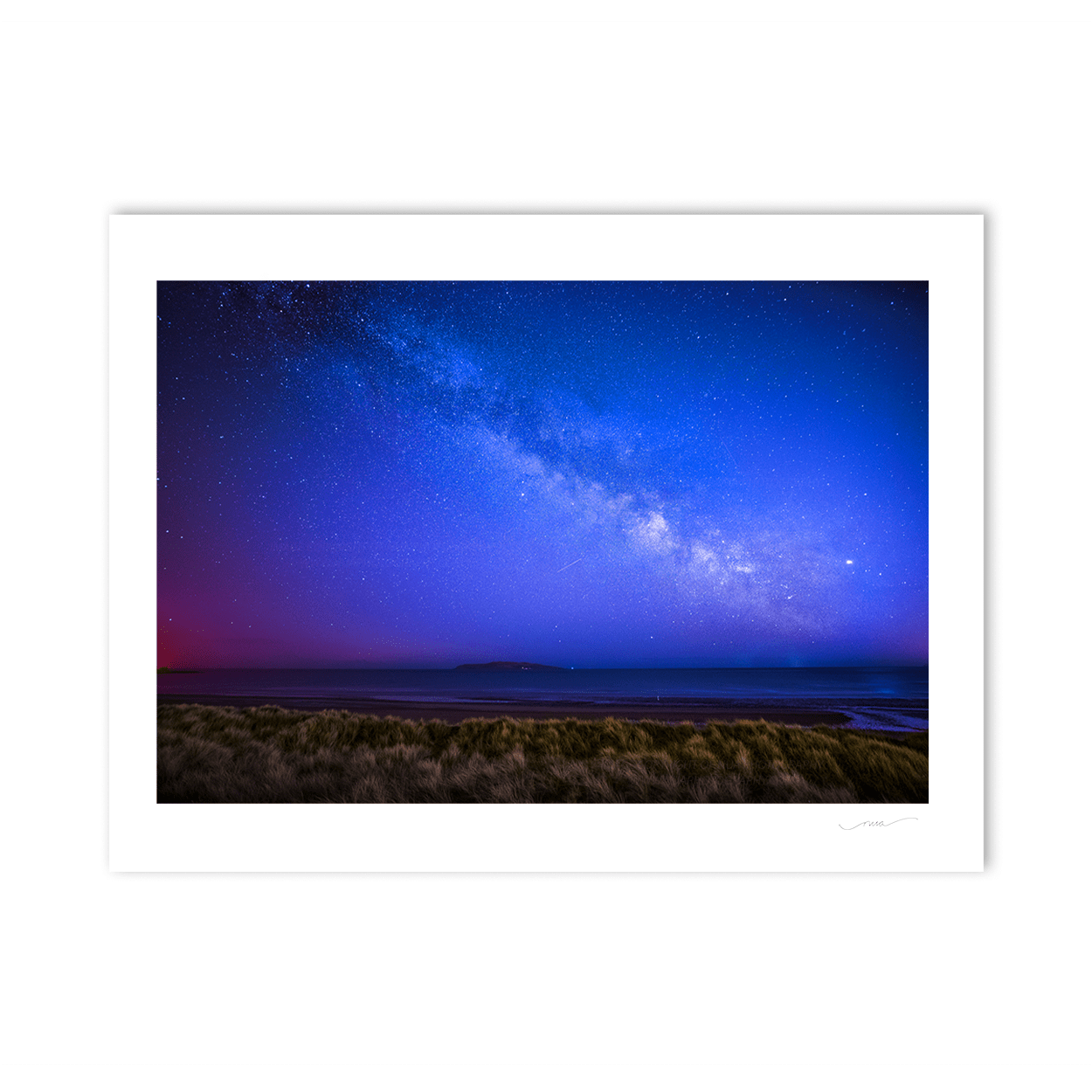 Nua Photography Print Lambay Island under the Milky Way from Rush South Beach