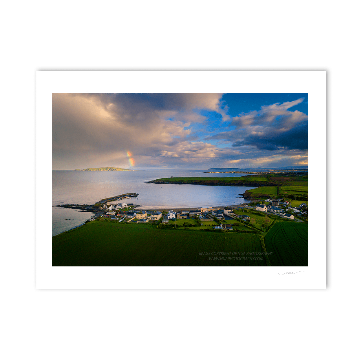 Nua Photography Print Loughshinny harbour ariel 17