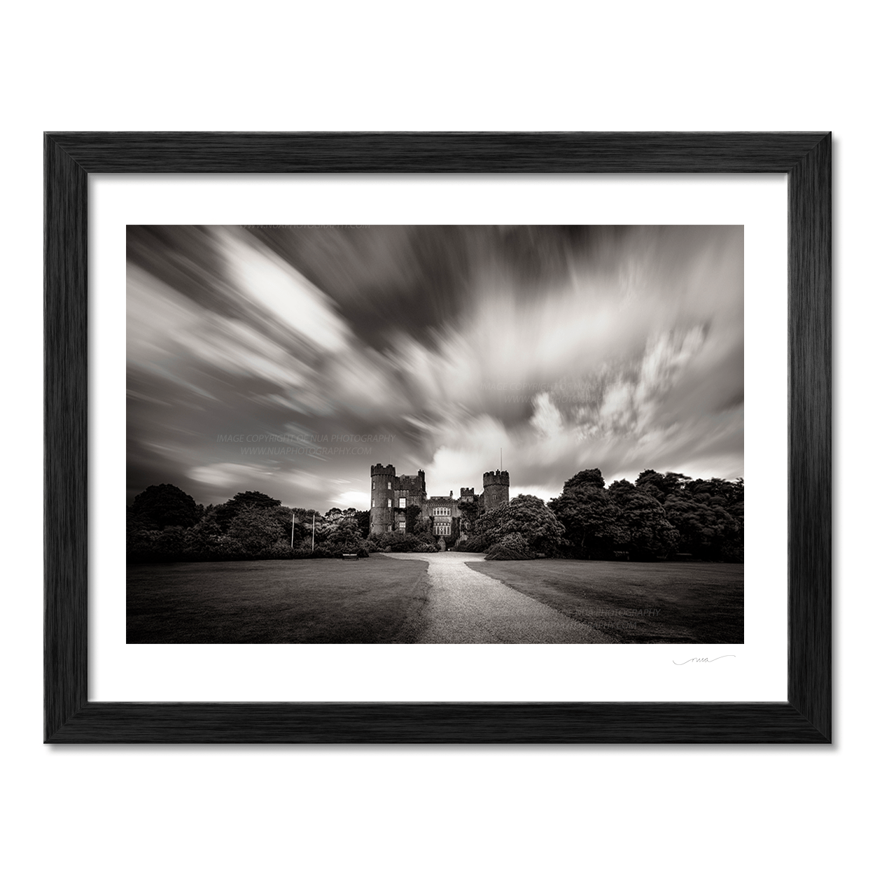 Nua Photography Print Malahide Castle Dublin Black and White