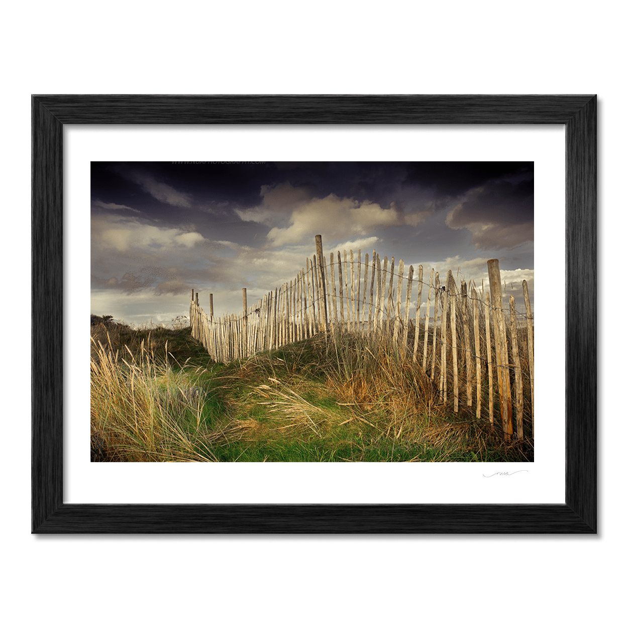 Nua Photography Print Old style Fence Dunes Donabate