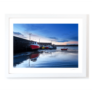 Nua Photography Print Red boat Loughshinny Harbour 54