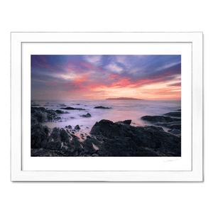 Nua Photography Print Red Sky Over Lambay Island Rush 70