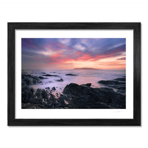 Nua Photography Print Red Sky Over Lambay Island Rush 70