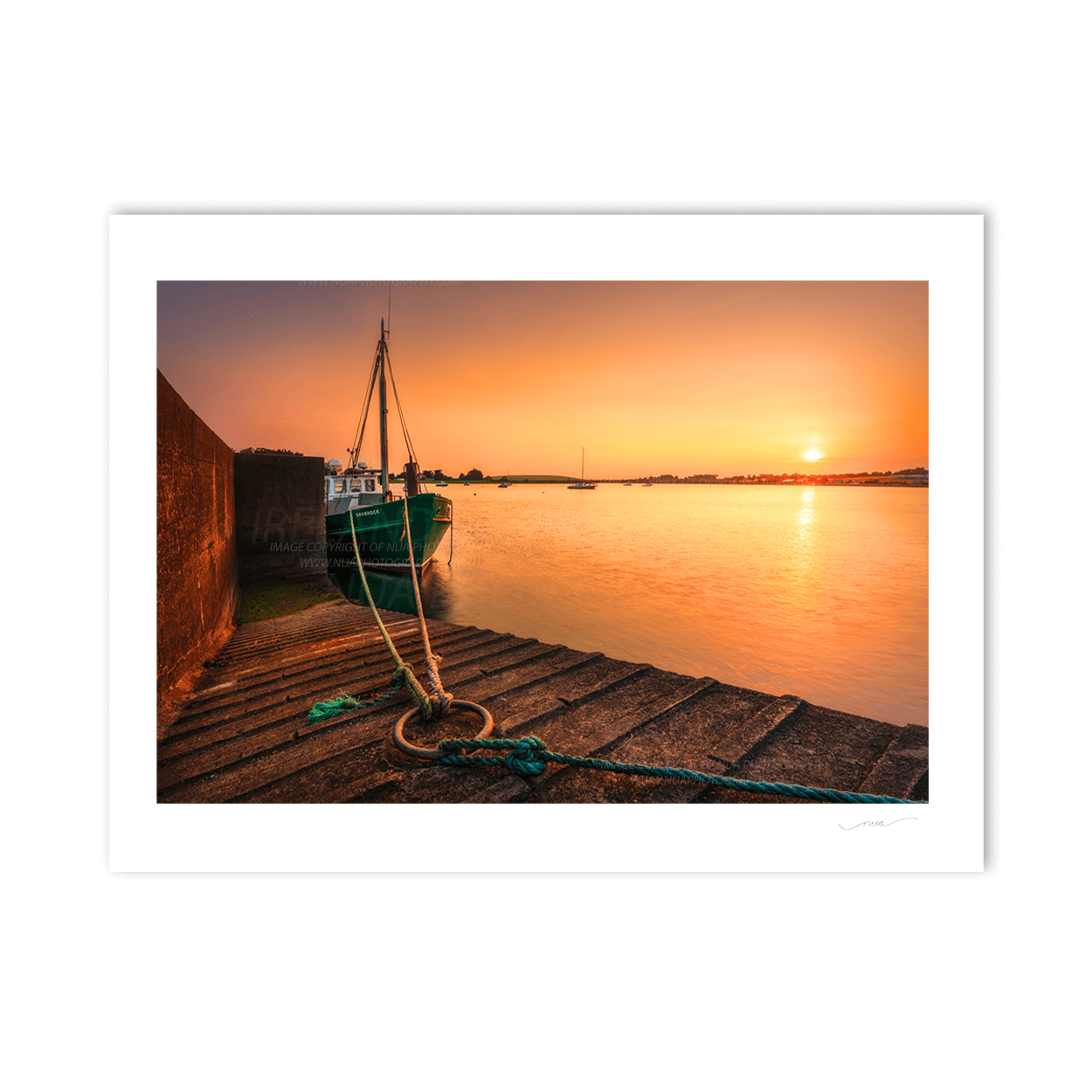 Nua Photography Print Rogerstown Sunset down by the Shamrock