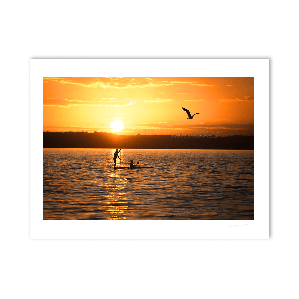 Nua Photography Print Skerries Paddle Boarder at sunset 26