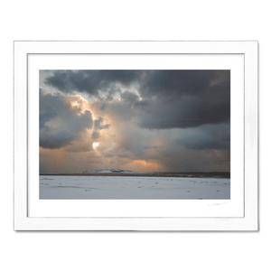 Nua Photography Print Snow Storm clouds over Lambay Island 37