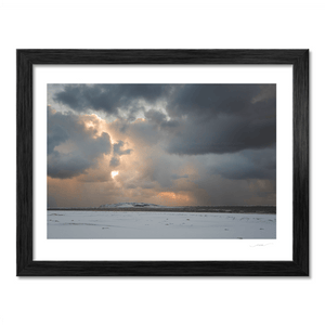 Nua Photography Print Snow Storm clouds over Lambay Island 37