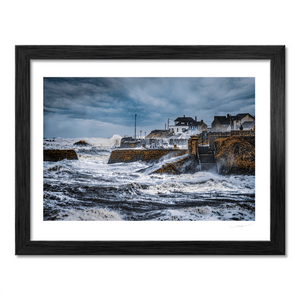 Nua Photography Print Storm Emma Battering Rush Harbour