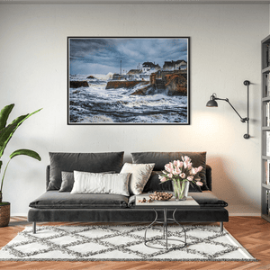 Nua Photography Print Storm Emma Battering Rush Harbour