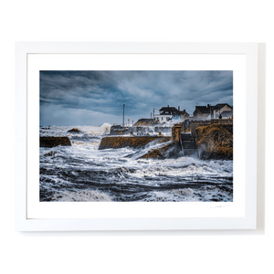 Nua Photography Print Storm Emma Battering Rush Harbour