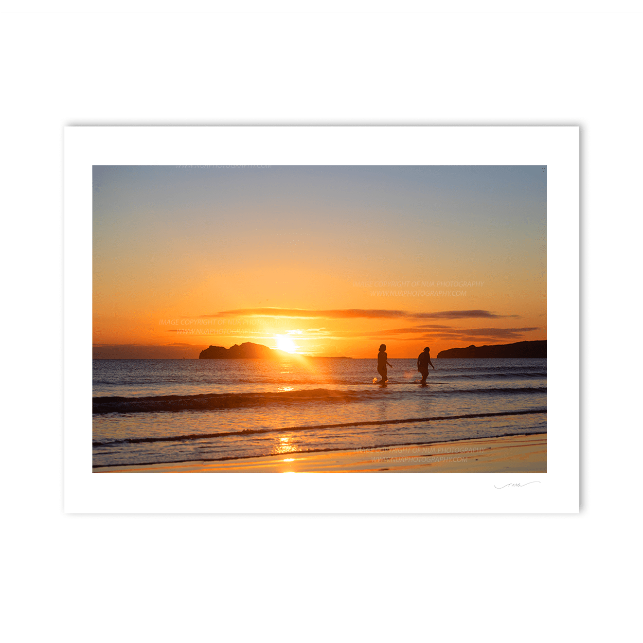 Nua Photography Print Sunrise Swimming on Portmarnock Beach 1
