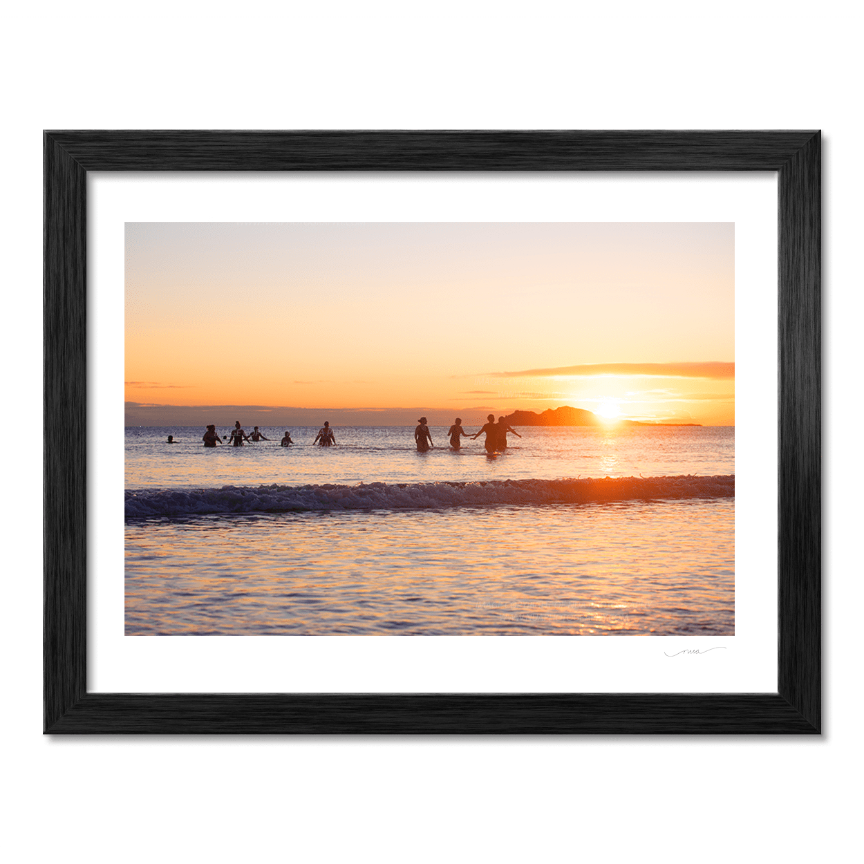 Nua Photography Print Sunrise Swimming on Portmarnock Beach 3