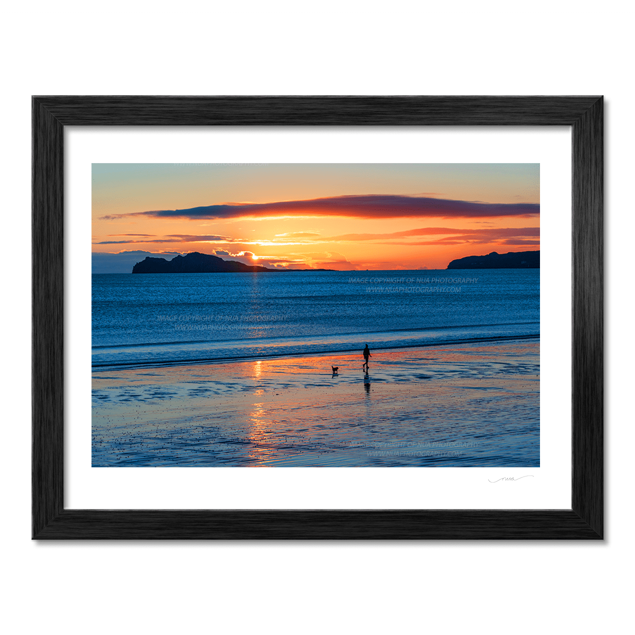 Nua Photography Print Sunrise Walk on Velvet Strand in Portmarnock