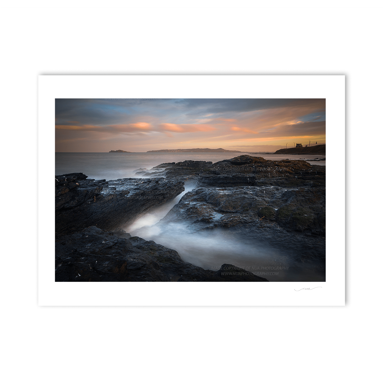 Nua Photography Print Sunset at high tide Portmarnock_
