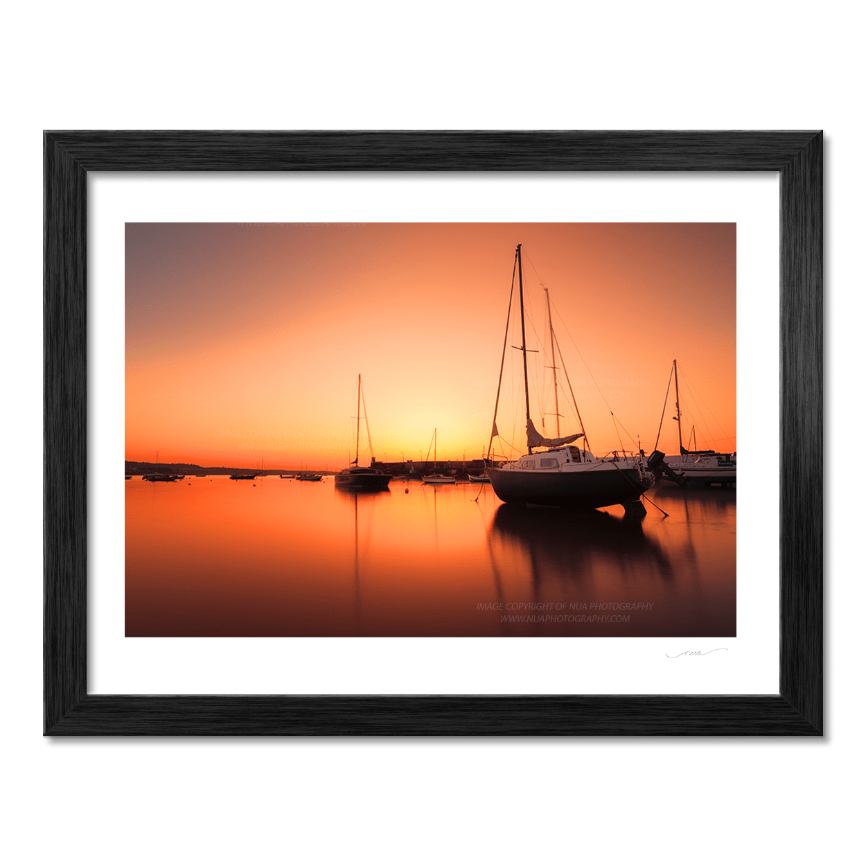 Nua Photography Print Sunset on Skerries harbour
