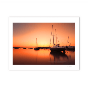 Nua Photography Print Sunset on Skerries harbour