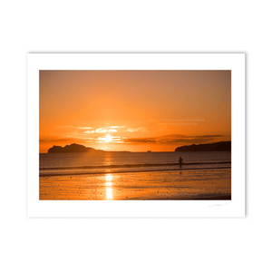 Nua Photography Print Swimmer with irelands eye background