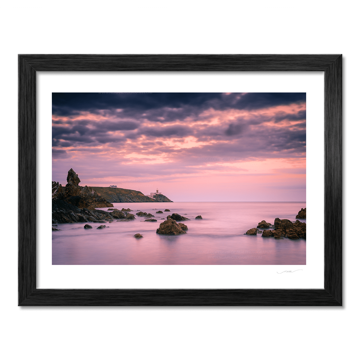 Nua Photography Print The Bailey Lighthouse Howth - Long Exposure