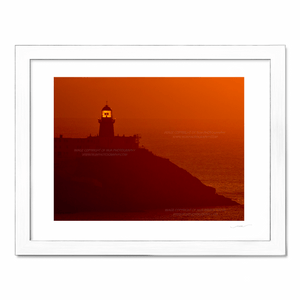 Nua Photography Print The Baily Light House Howth , Red Sky