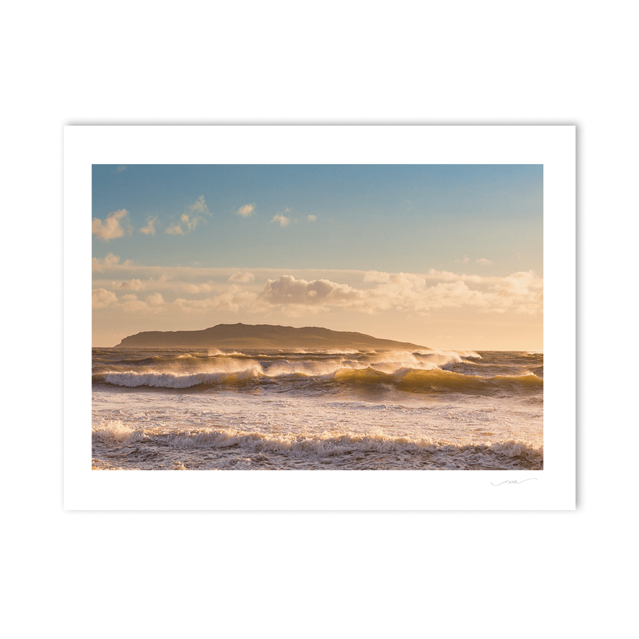 Nua Photography Print Waves and sunlight Rush beach dublin 87